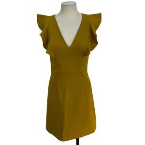 French Connection Mustard Yellow Dress Sz 2